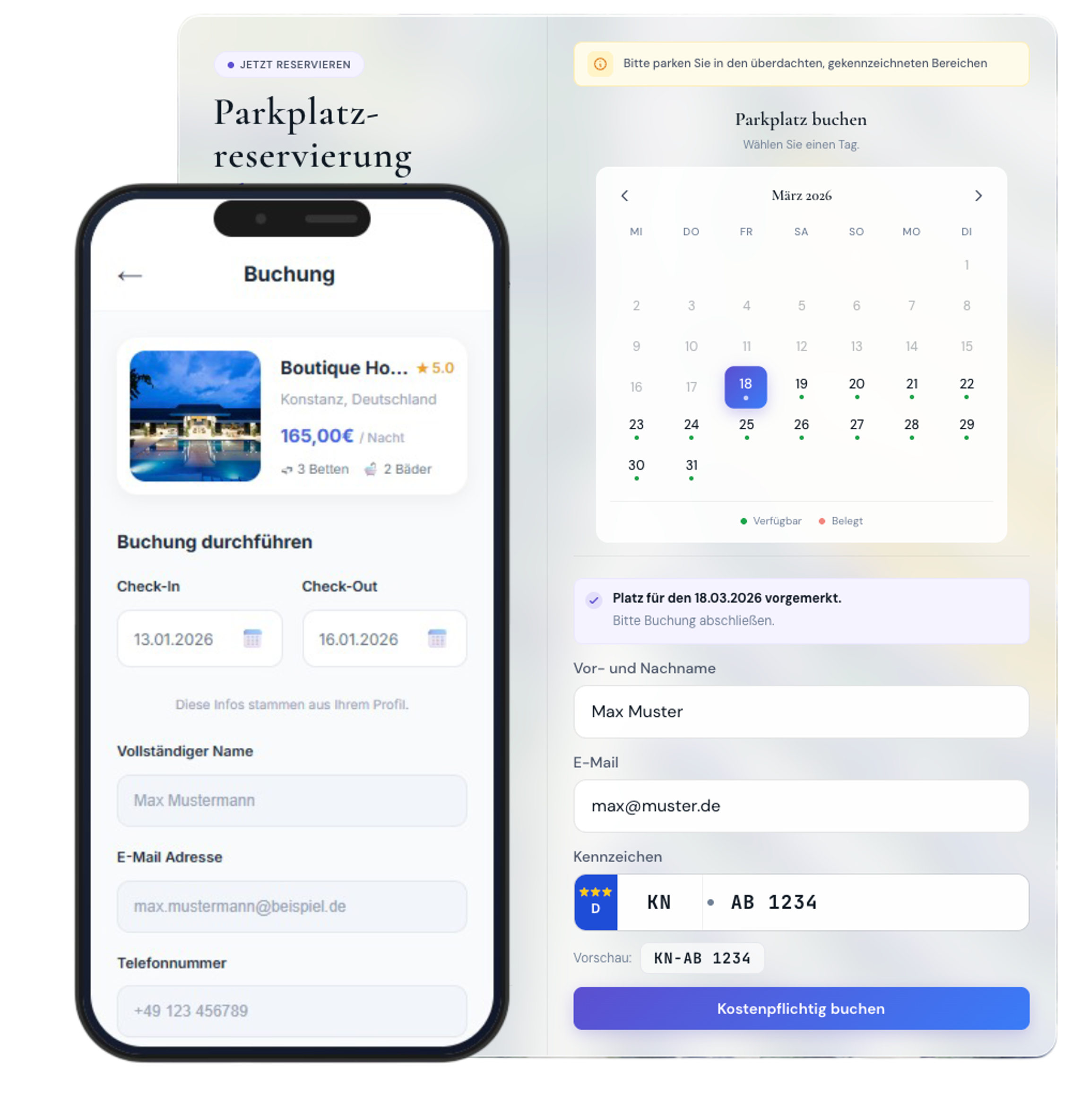 Booking
